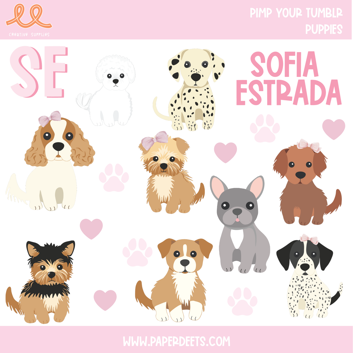 Stickers para Termos y Tuppers - PUPPIES