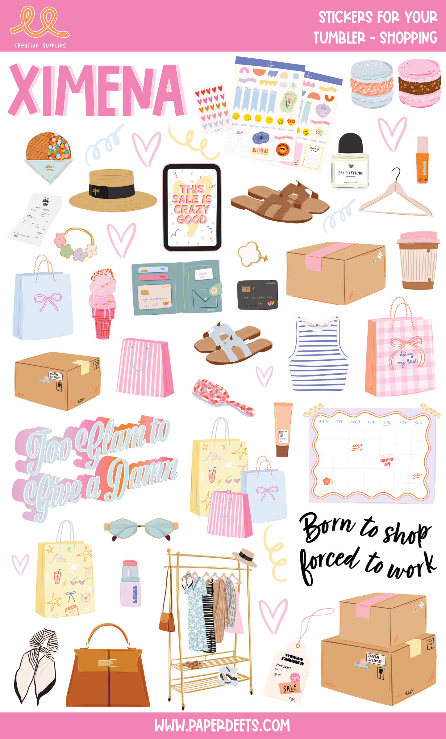 Stickers para Termos y Tuppers - Shopping GRANDE