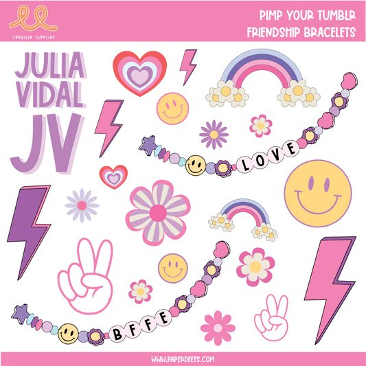 Stickers para Termos y Tuppers - FRIENDSHIP BRACELETS