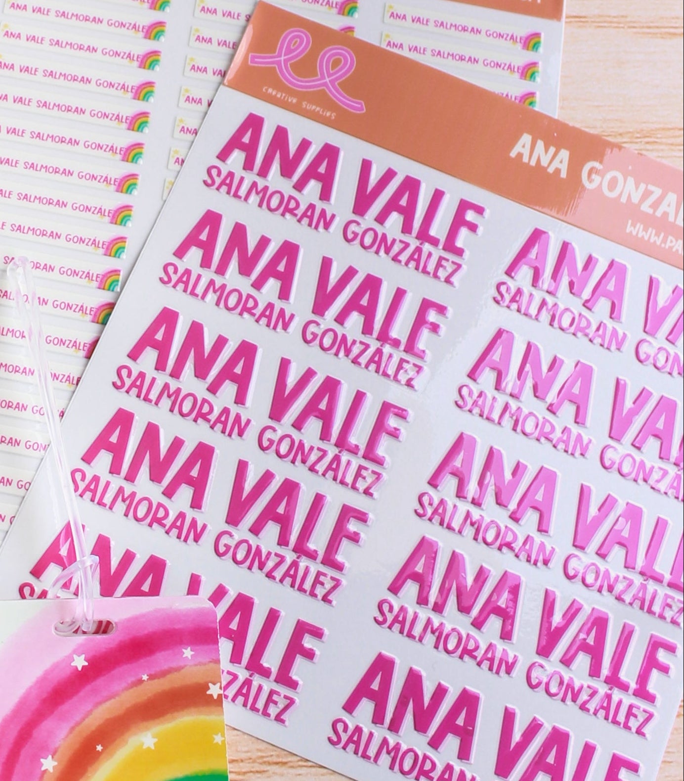 Stickers para Termos y Tuppers Tipografía 4