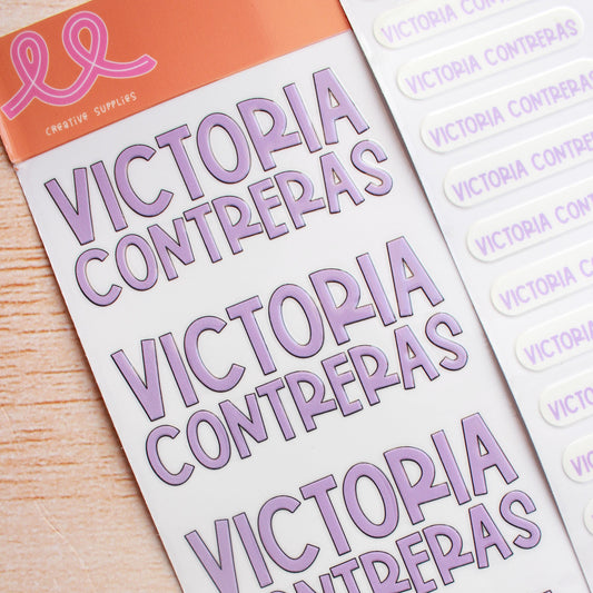 Stickers para Termos y Tuppers Tipografía 4