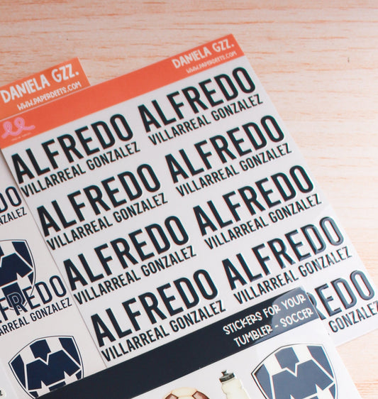 Stickers para Termos y Tuppers Tipografía 3