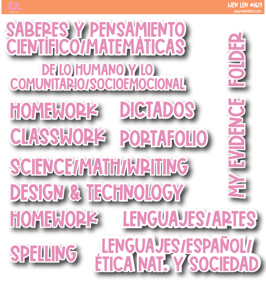 Stickers Materias FONT 2