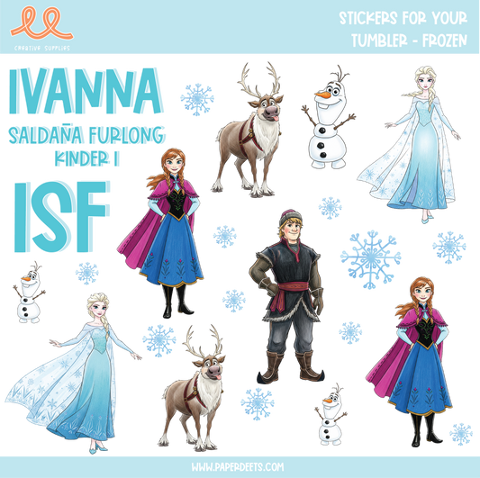 Stickers para Termos y Tuppers - FROZEN