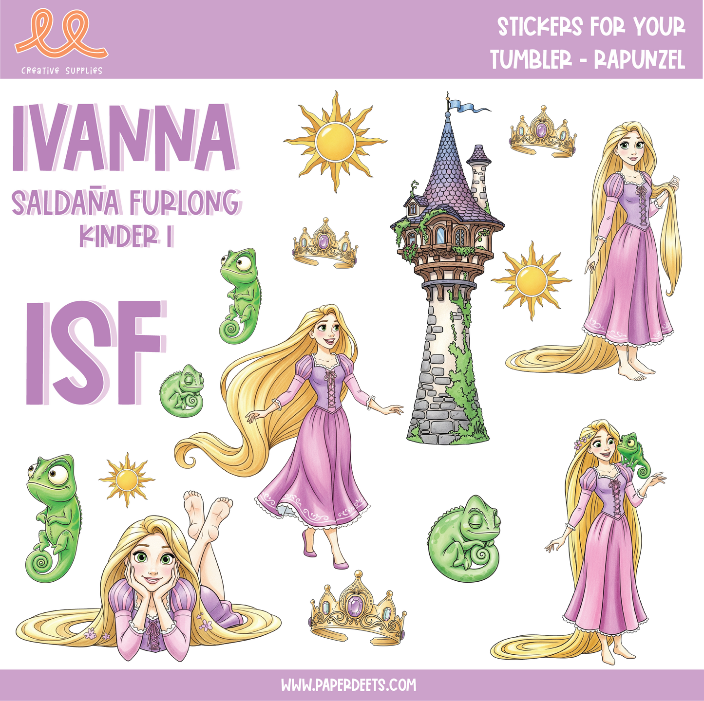 Stickers para Termos y Tuppers - TANGLED