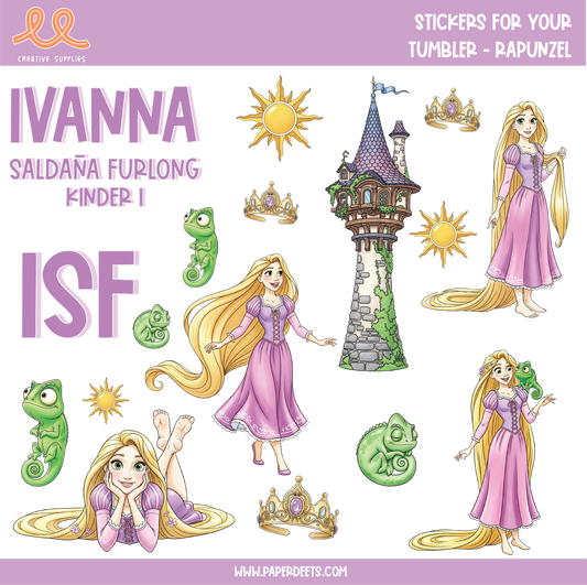 Stickers para Termos y Tuppers - TANGLED