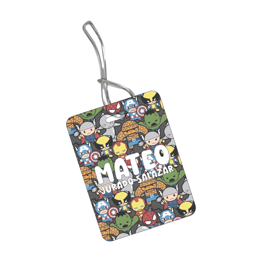 BackPack Tag SUPERHEROES