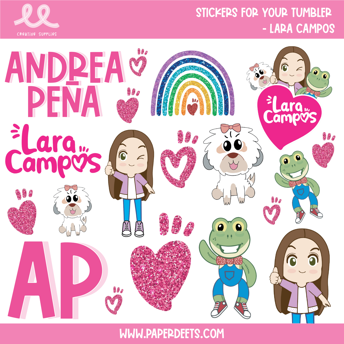 Stickers para Termos y Tuppers - LARA CAMPOS