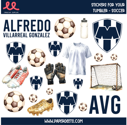 Stickers para Termos y Tuppers - Tu Equipo SOCCER