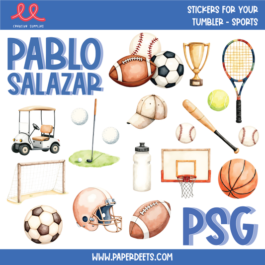 Stickers para Termos y Tuppers - SPORTS