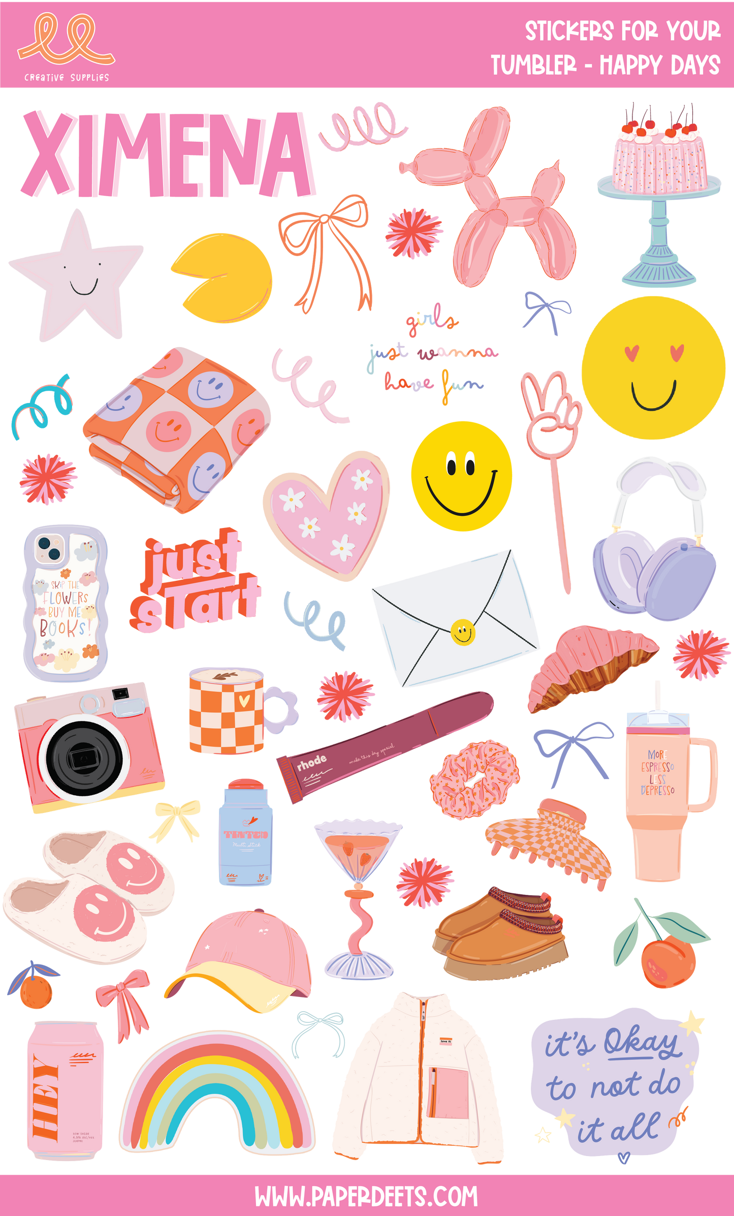 Stickers para Termos y Tuppers - Teenage GRANDE