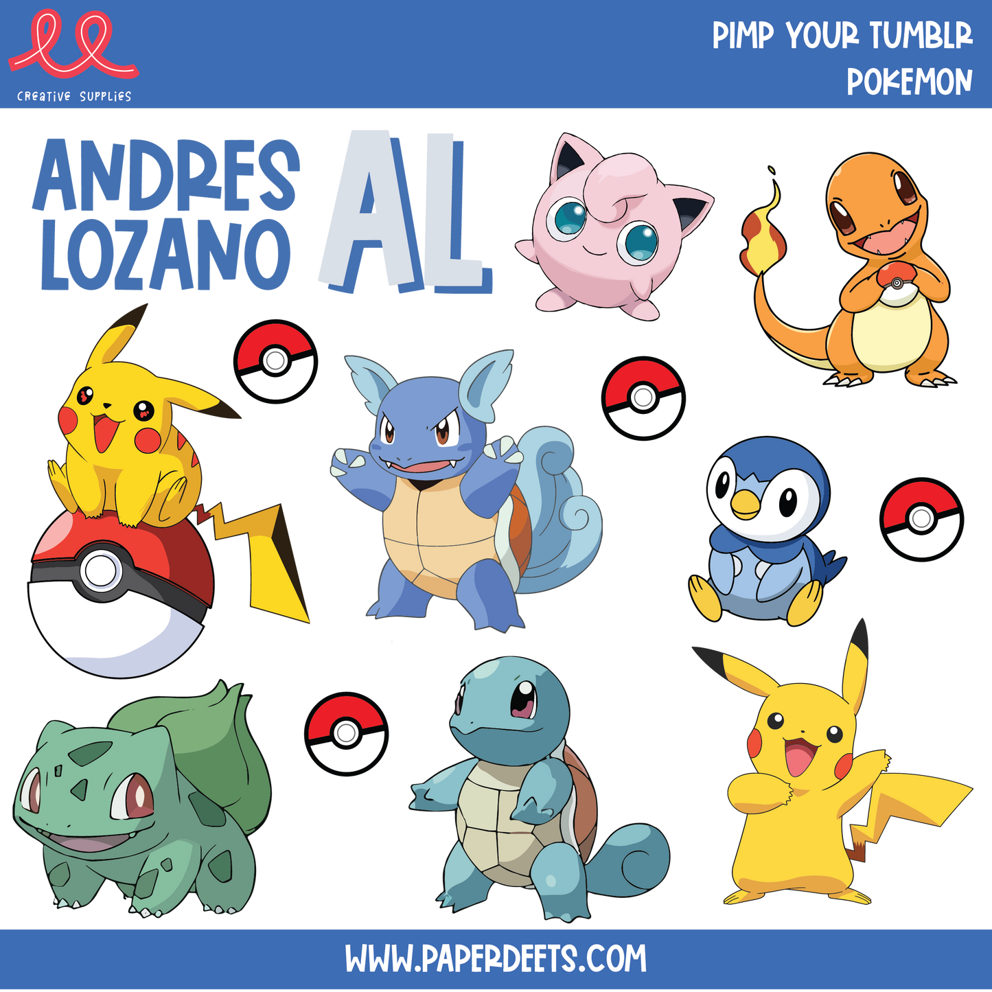 Stickers para Termos y Tuppers - POKEMON