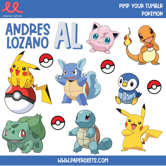 Stickers para Termos y Tuppers - POKEMON