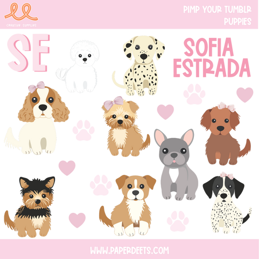 Stickers para Termos y Tuppers - PUPPIES