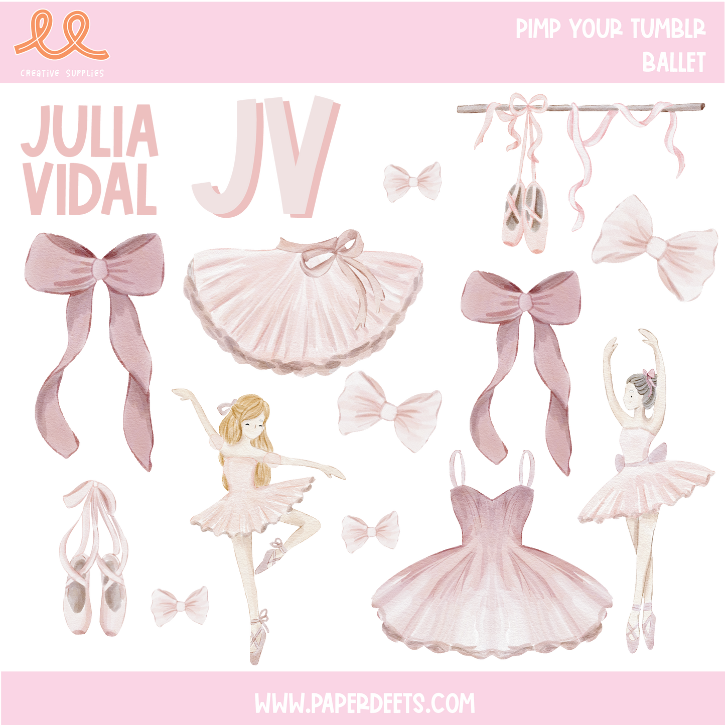 Stickers para Termos y Tuppers - BALLET