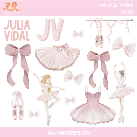Stickers para Termos y Tuppers - BALLET