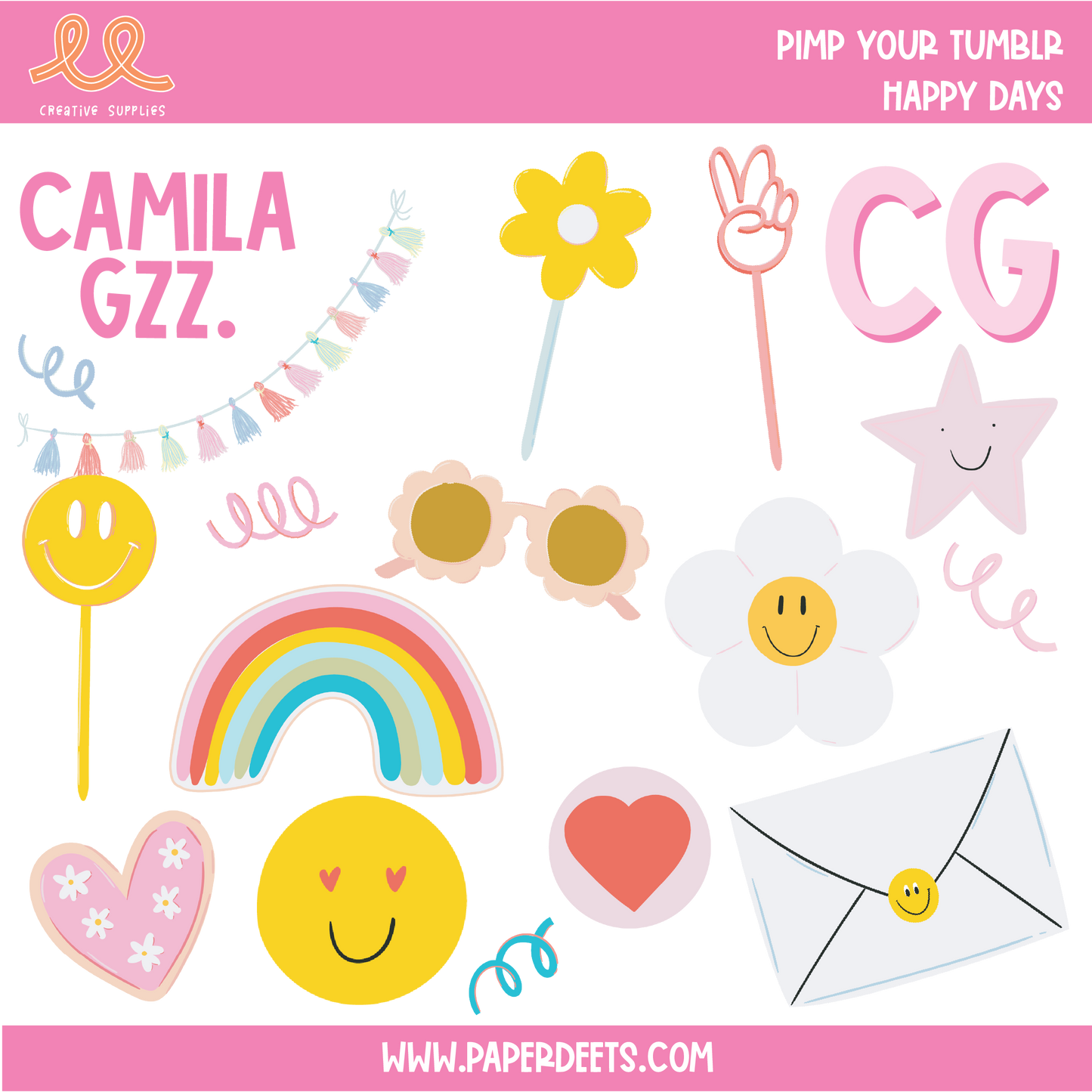 Stickers para Termos y Tuppers - HAPPY DAYS