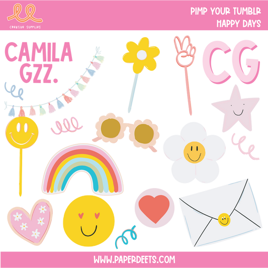 Stickers para Termos y Tuppers - HAPPY DAYS