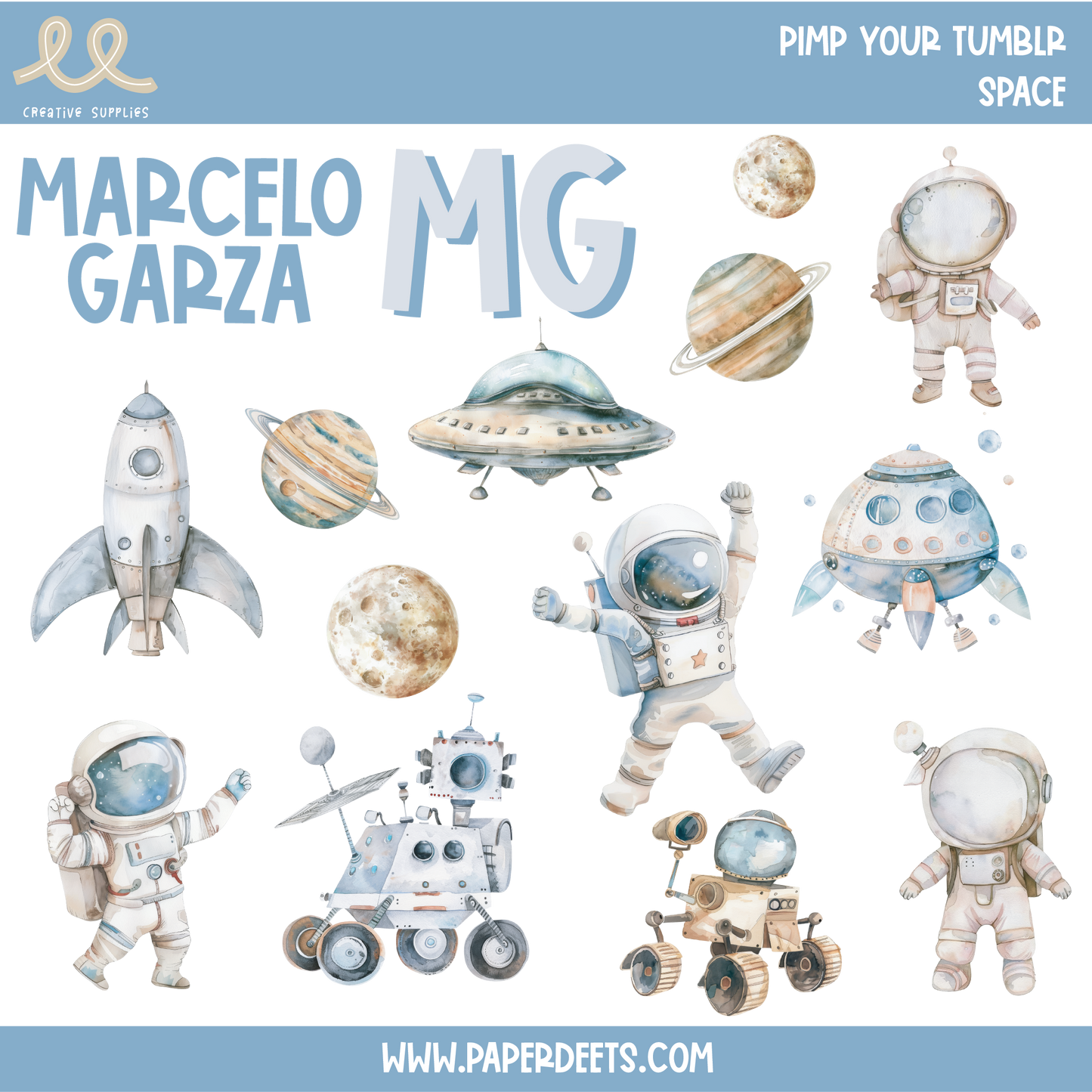 Stickers para Termos y Tuppers - SPACE