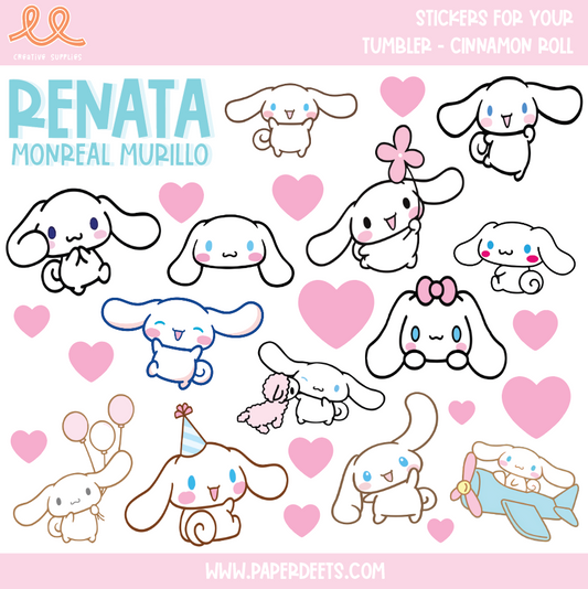 Stickers para Termos y Tuppers -Cinnamon Roll