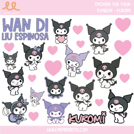 Stickers para Termos y Tuppers -KUROMI