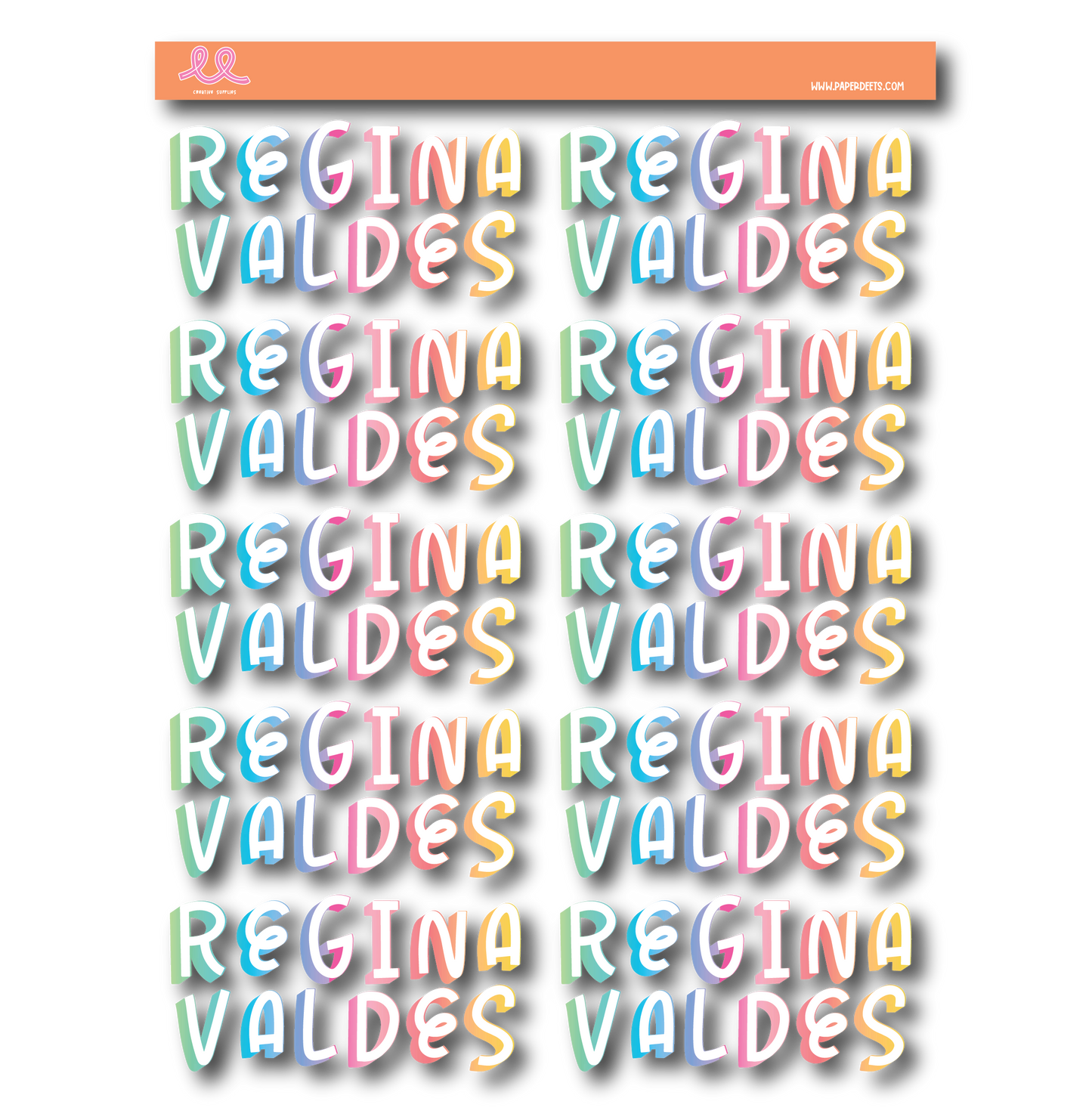 Stickers para Termos y Tuppers Tipografía 2
