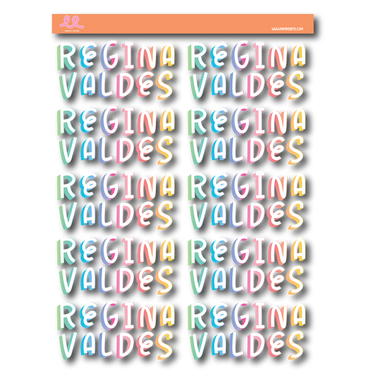 Stickers para Termos y Tuppers Tipografía 2