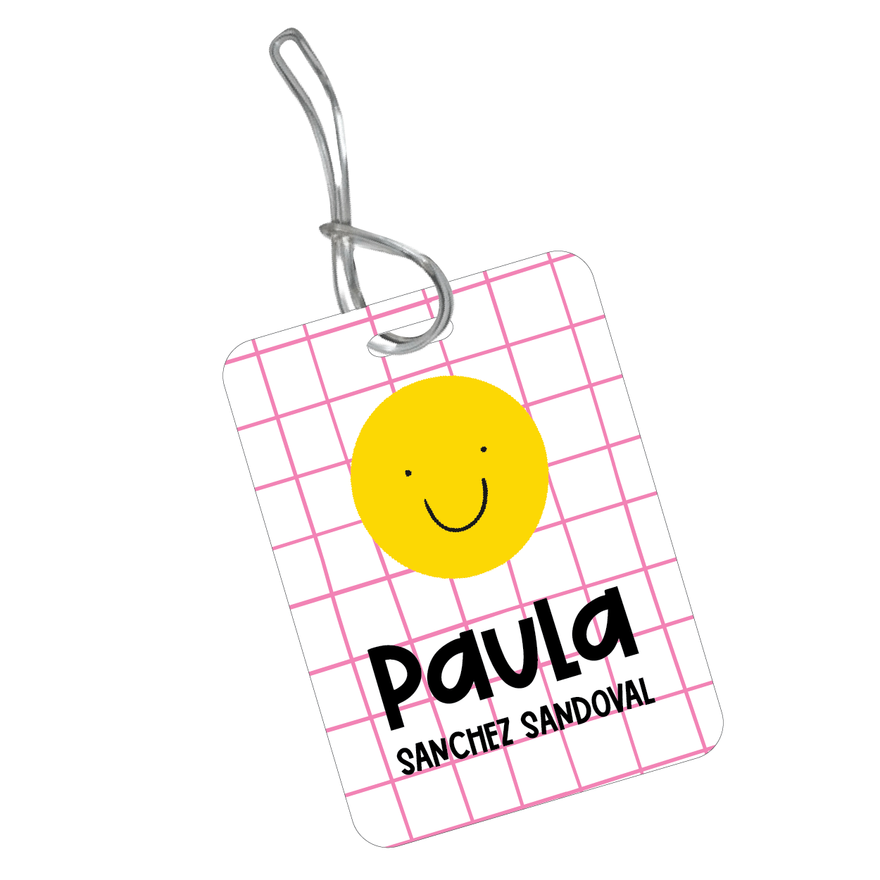 BackPack Tag Happy Face Niña