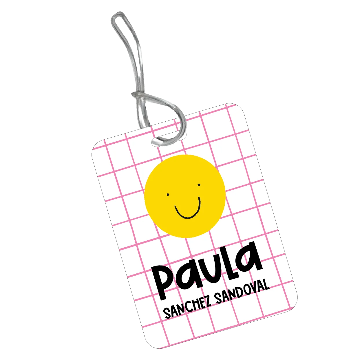BackPack Tag Happy Face Niña
