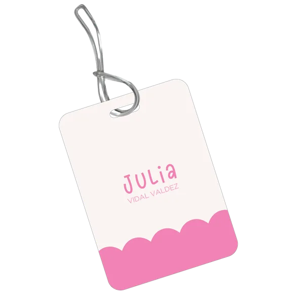 BackPack Tag Scalloped Niña