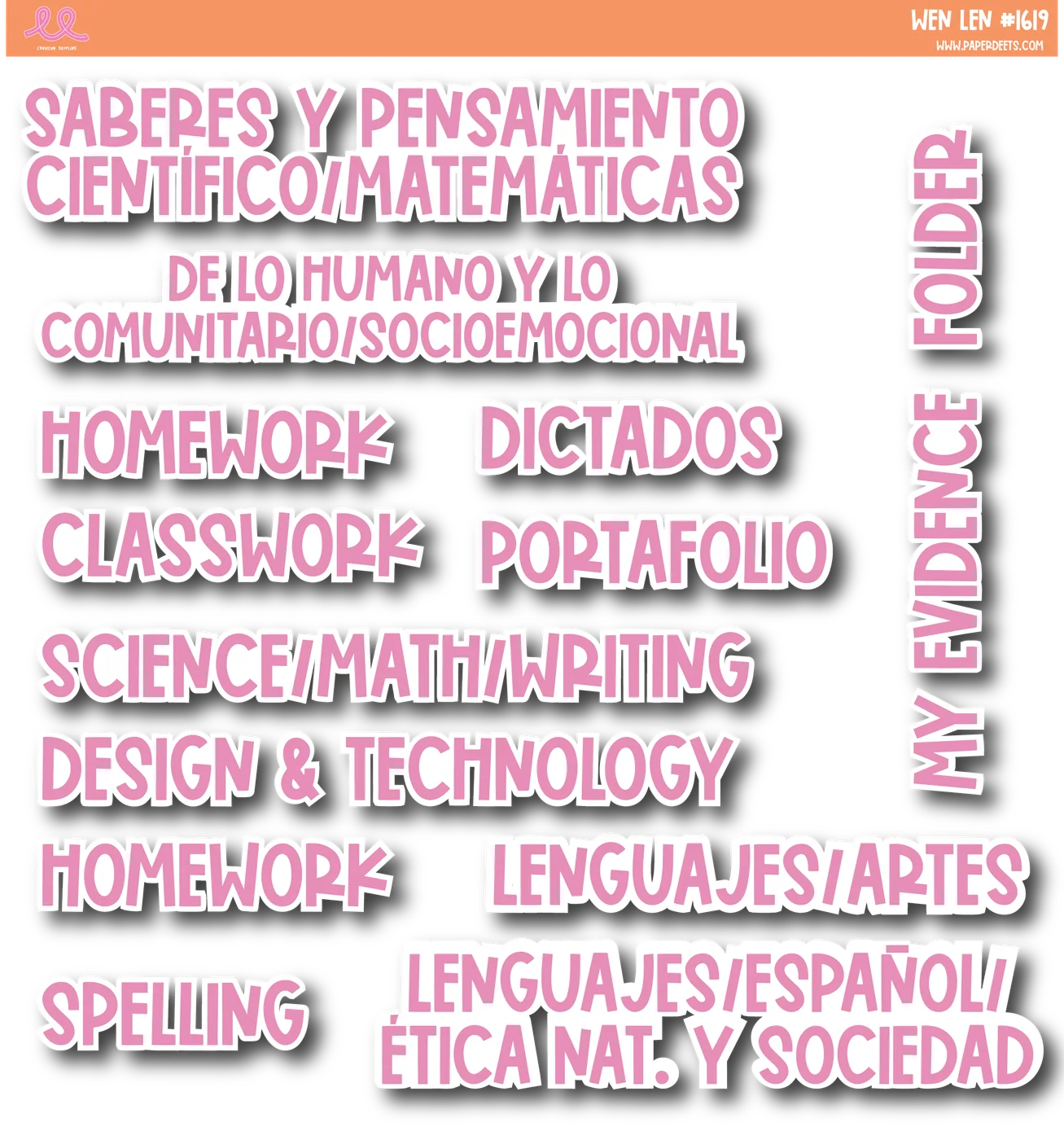 Stickers Materias FONT 2