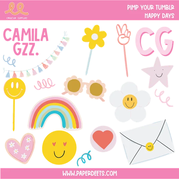 Stickers para Termos y Tuppers - HAPPY DAYS