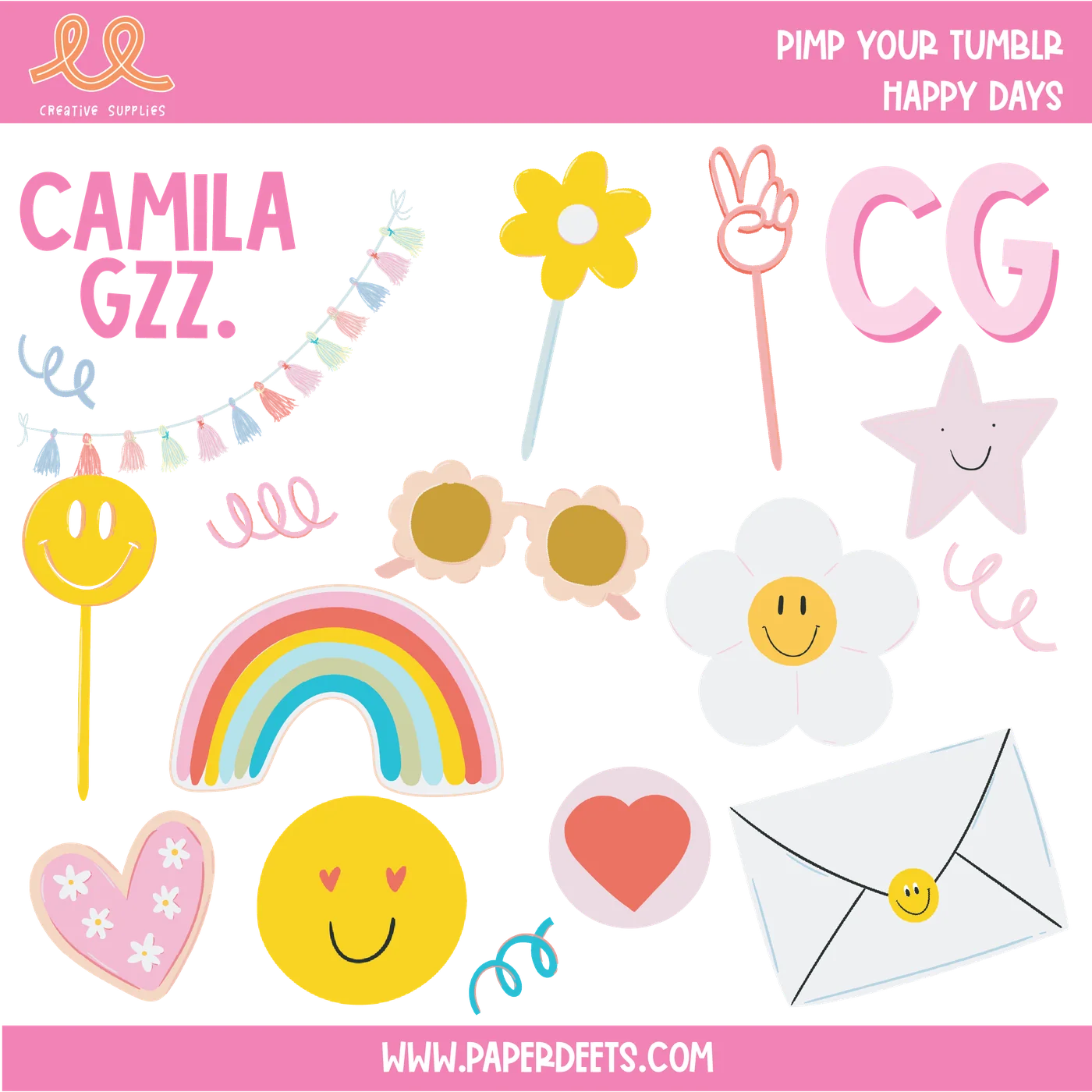 Stickers para Termos y Tuppers - HAPPY DAYS