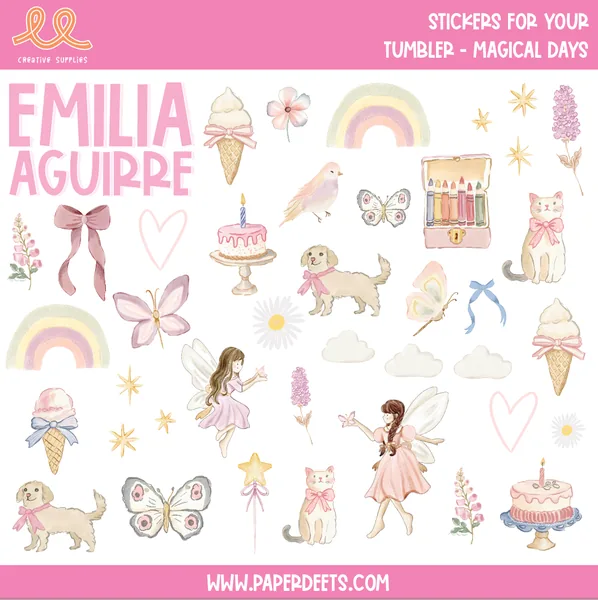 Stickers para Termos y Tuppers - Magical Days
