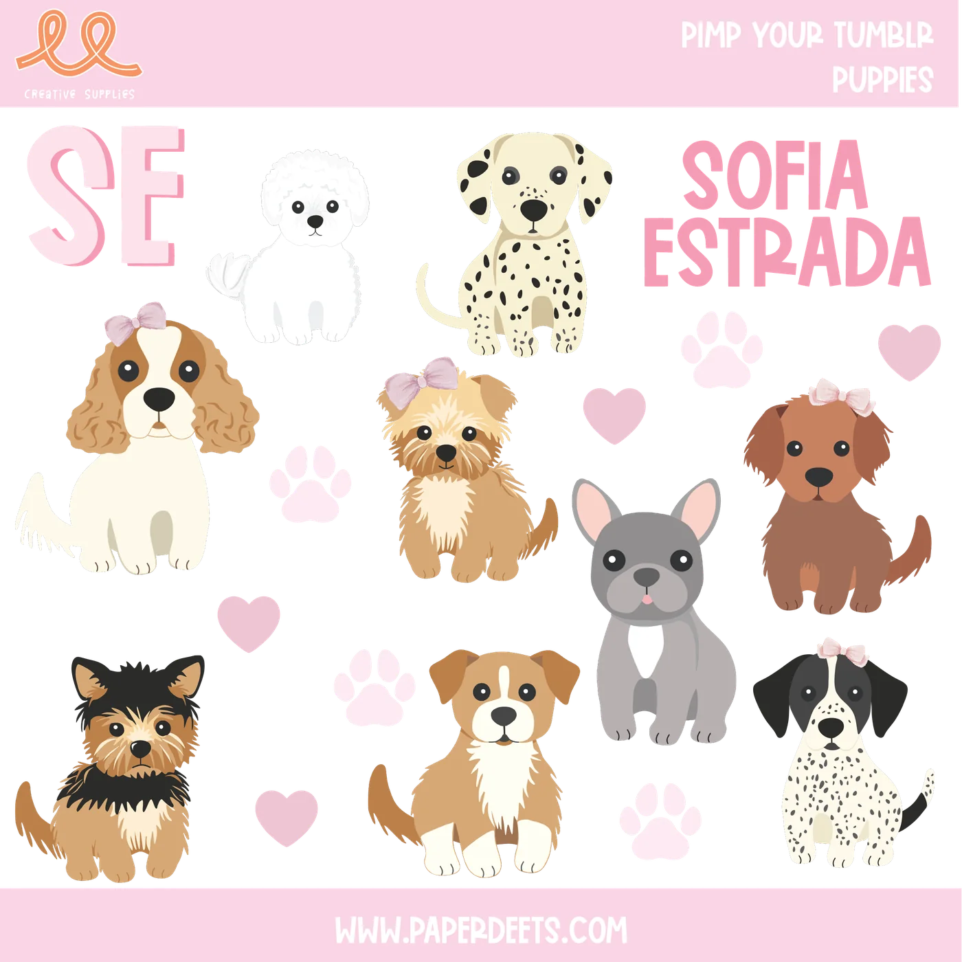 Stickers para Termos y Tuppers - PUPPIES