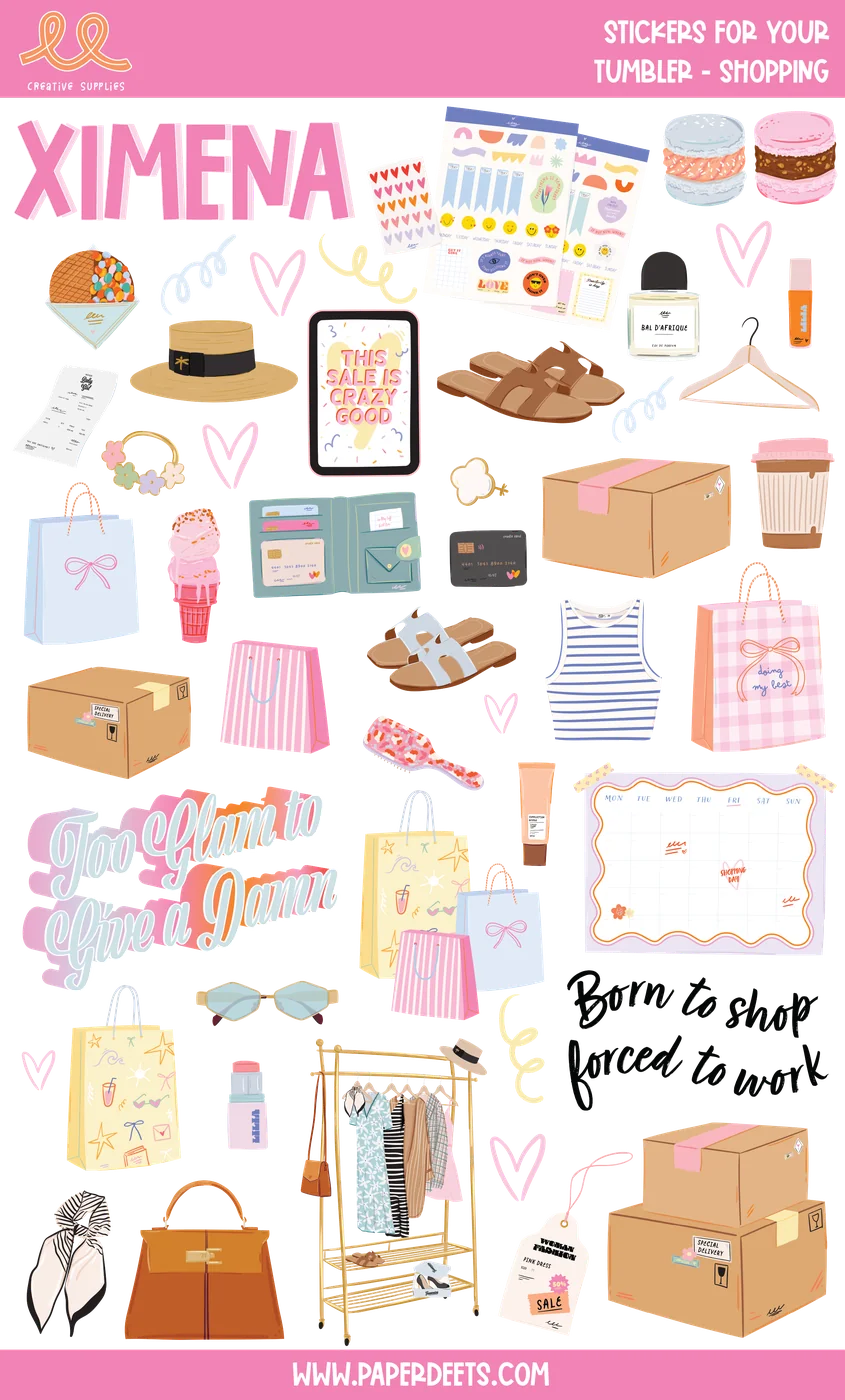 Stickers para Termos y Tuppers - Shopping GRANDE